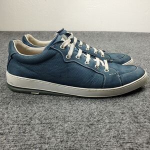 Heschung Shoes Nam Sneakers Mens 44 11 Suede Leather Blue Luxury Casual Lace Up